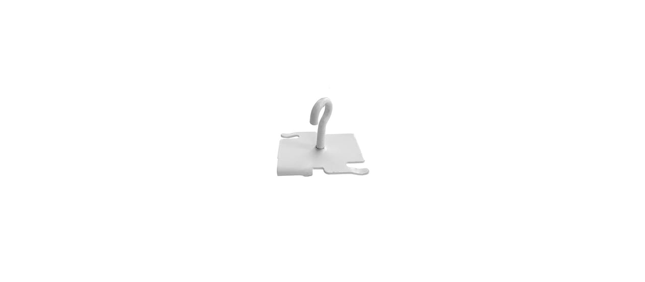 Clips T-bar, with hook, white