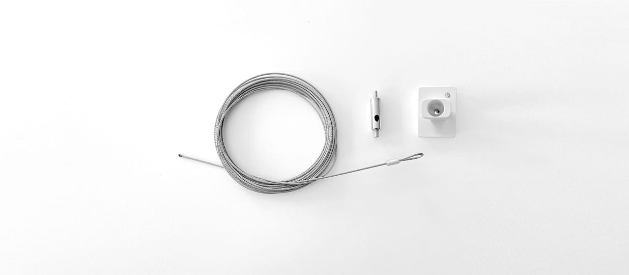 Control Track Dual, wire suspension kit, white