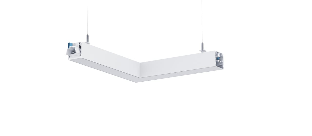 Notor 65 Delta hörn höger pendel ramp vit