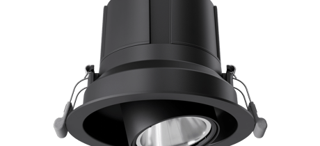 Streamer round recessed black