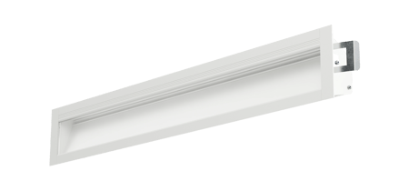 Aluflex 600 recessed transparent acrylic white