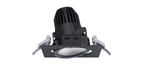 Touch Mini G2 Gimble recessed reflector 1spot square black