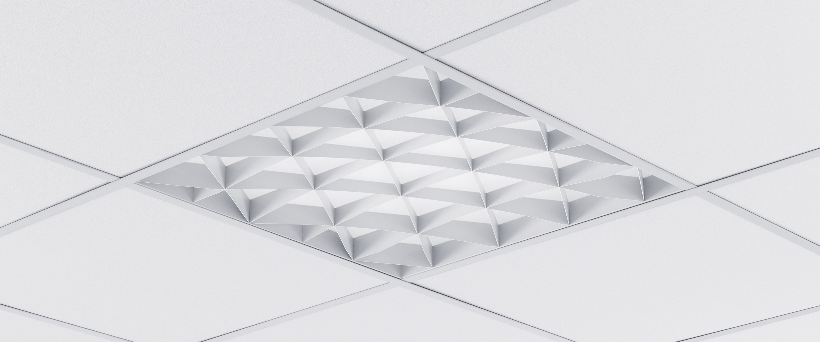 Compago - decorative accessory for recessed 600x600 luminaires. See more versions under Accessories.