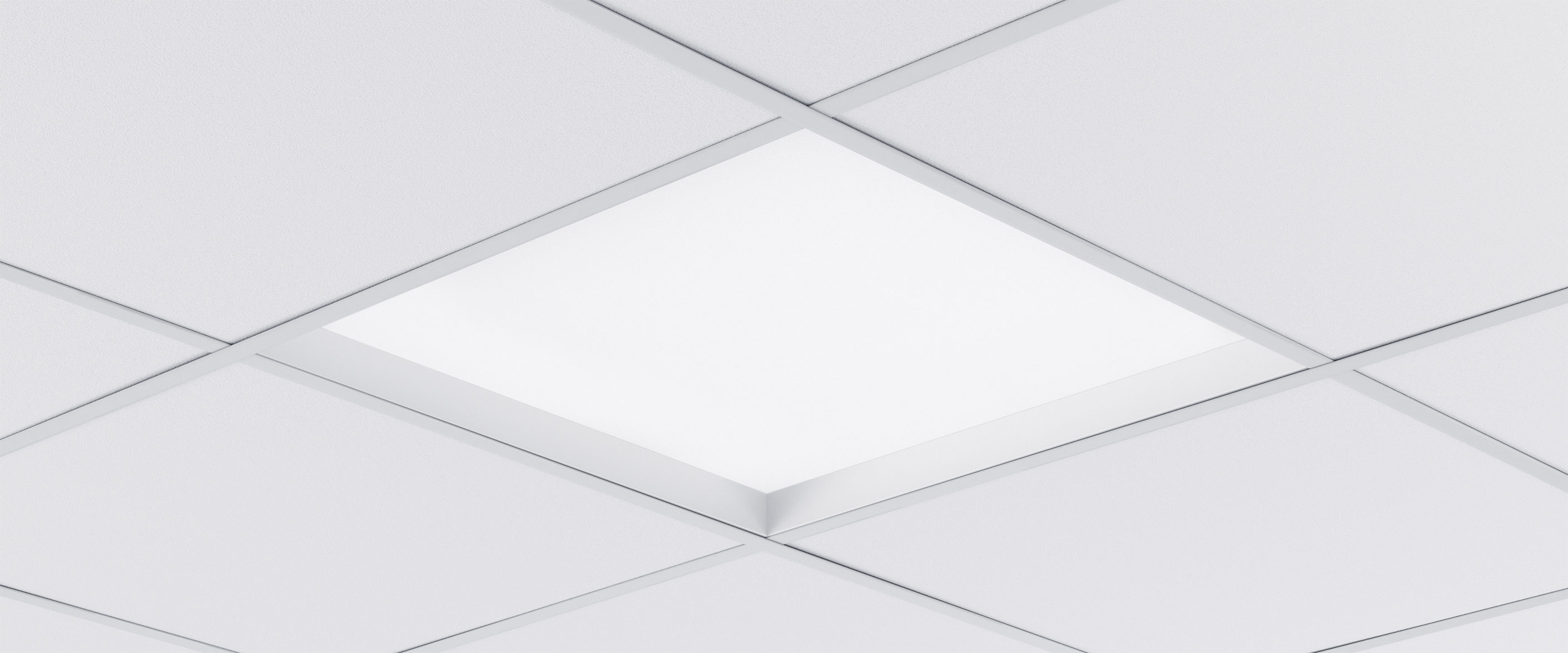 Sky Frame - decorative accessory for recessed 600x600 luminaires. See more versions under Accessories.