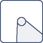 Asymmetrical light distribution.