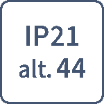 IP21 alt. IP44 (depending on version).