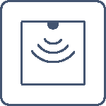 Sensor node is integraterd in the luminaire. 