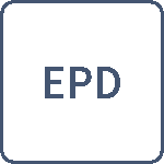 An Environmental Product Declaration (EPD) is available and complies with ISO 14025.