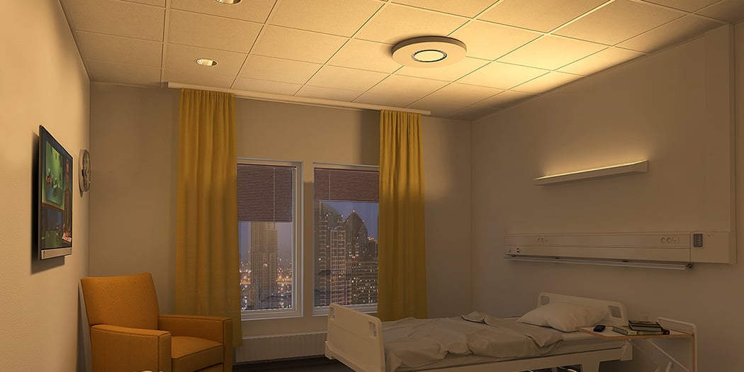 Lighting in patient rooms in hospitals Fagerhult (International)